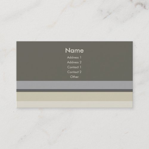 Horizontal Stripes No. 0042 Business Card Template
