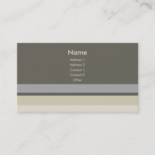 Customizable Horizontal Stripes No. 0042 Business Card Template