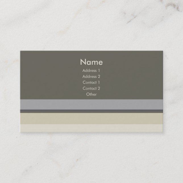Horizontal Stripes No. 0042 Business Card (Front)