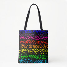 Horizontal stripes with dots in rainbow colors