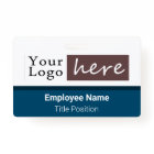 Horizontal Style Logo Employee Name Blue