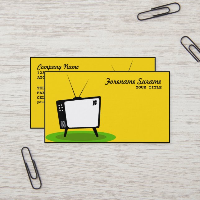 Horizontal Template Business Card (Front/Back In Situ)