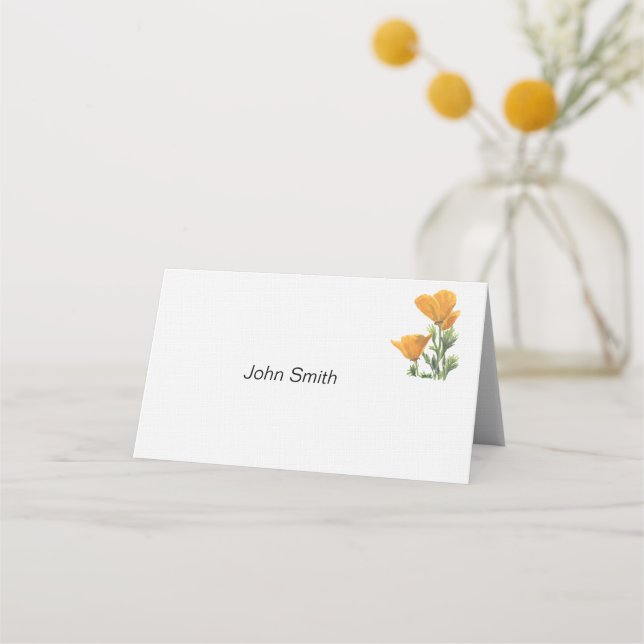 Horizontal Tent Fold Folded Place Card (Front)