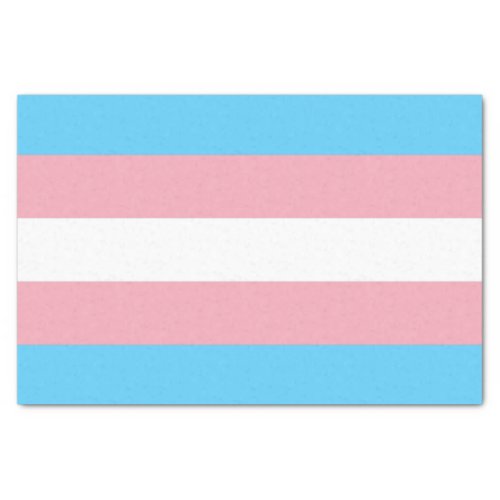 Horizontal Transgender Pride Flag Tissue Paper