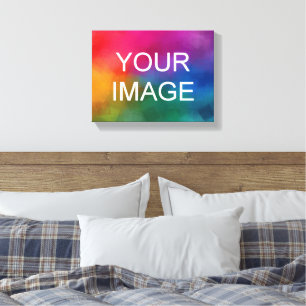 Horizontal Upload Your Photo Picture Image Logo Canvas Print