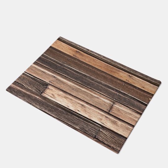 Horizontal Weathered Wood In Many Shades Of Brown Doormat Zazzle Horizontal Weathered Wood In Many Shades Of Brown Doormat