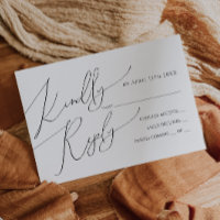 Horizontal Whimsical Script RSVP Card