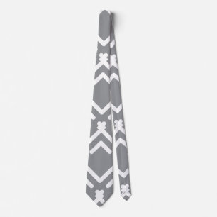 Horizontal Zigzag Geometric Pattern Neck Tie