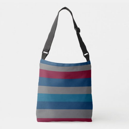 horizontale thick colorful stripes crossbody bag