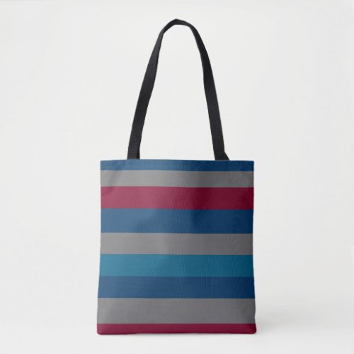 horizontale thick colorful stripes tote bag