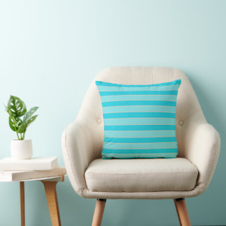 Horizya – Aqua Blue Striped Decorative Cushion