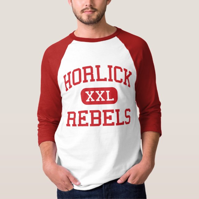 Horlick - Rebels - High School - Racine Wisconsin T-Shirt (Front)