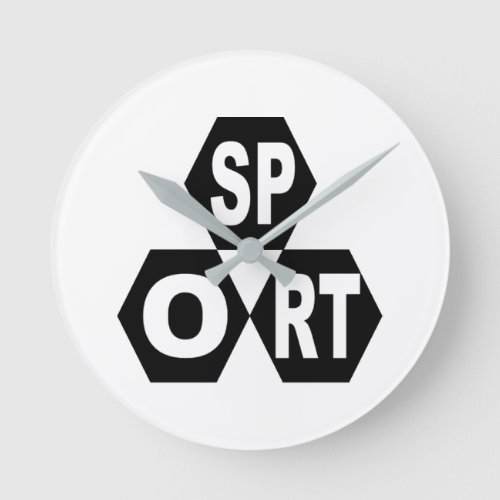 Horloge at Acrylique blanche DESIGN SPORT Round Clock