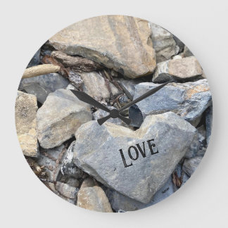 horloge coeur de pierre large clock