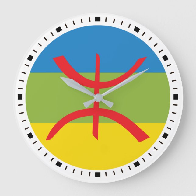 Horloge drapeau Amazigh Large Clock (Front)