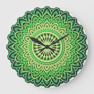 Horloge en Acrylique Circular Mandala Pattern Large Clock