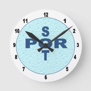 Horloge murale en acrylique,Ronde Medium SPORT NAT Round Clock