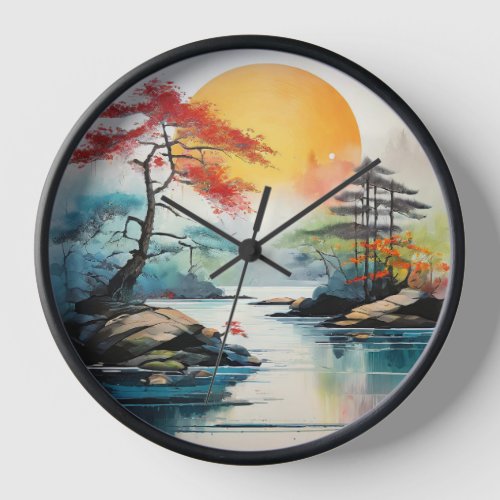 Horloge Paysage zen Clock
