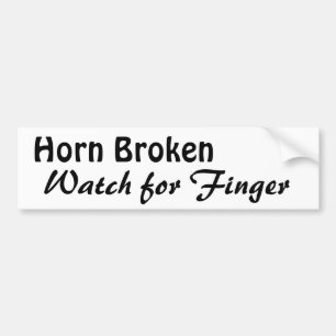 Horn Broken Bumper Sticker