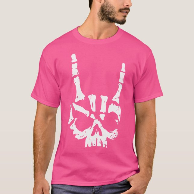 Horn Hand Heavy Metal Hard Rock Music T-Shirt (Front)