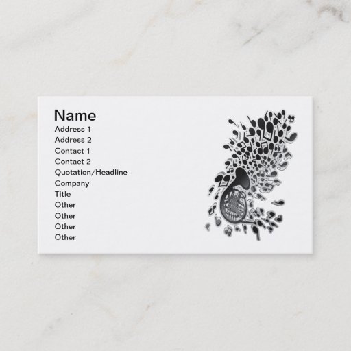 Customizable Horn_Music Business Card