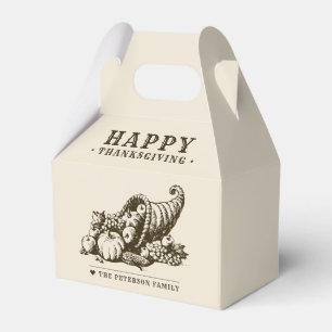 Horn of Plenty Thanksgiving Favor Boxes