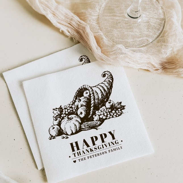 Horn of Plenty | Thanksgiving Napkins (Creator Uploaded)