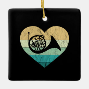 Horn Player Loves Horn French Horn Ceramic Ornament