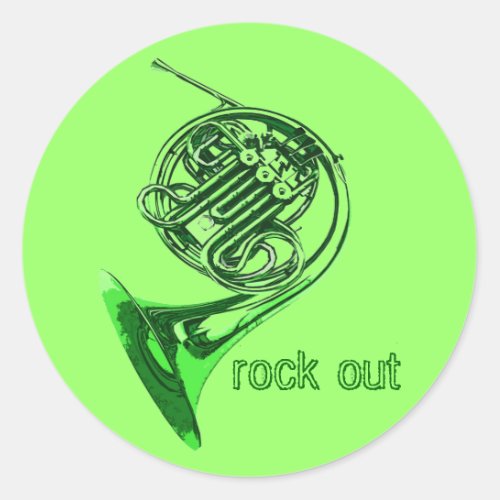 Horn Rock Out Stickers