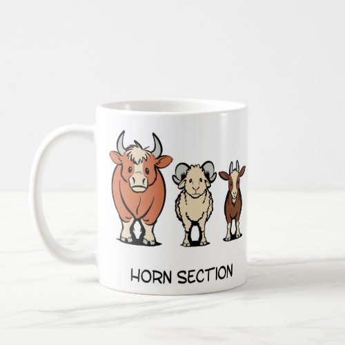 Horn section coffee mug