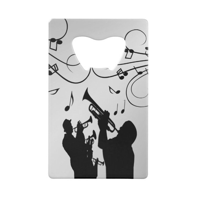 Horn Section Music Design Credit Card Bottle Opener (Back)