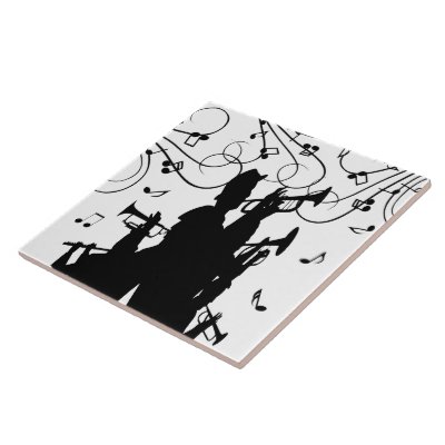 Horn Section Trumpet Jazz Music Ceramic Tile