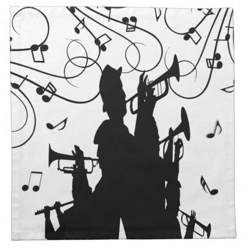 Horn Section Trumpet Jazz Music Cloth Napkin