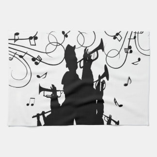 Horn Section Trumpet Jazz Music Kitchen Towel