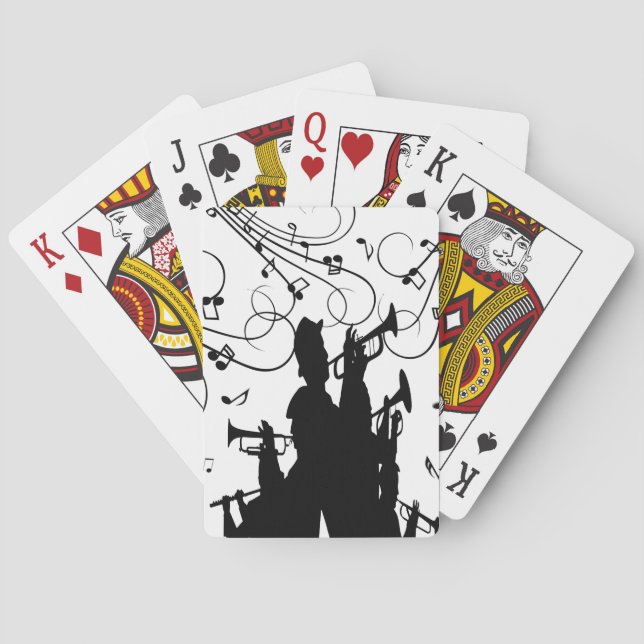 Horn Section Trumpet Jazz Music Poker Cards (Back)