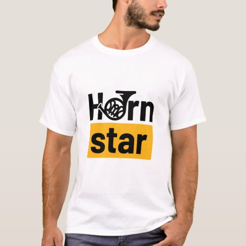 Horn Star Funny French Horn Musician T_Shirt