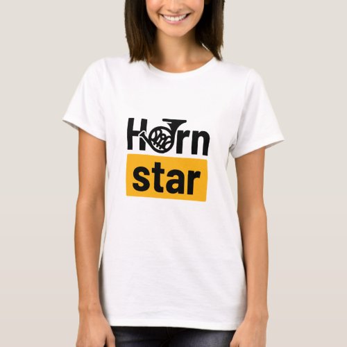 Horn Star Funny French Horn Musician T_Shirt