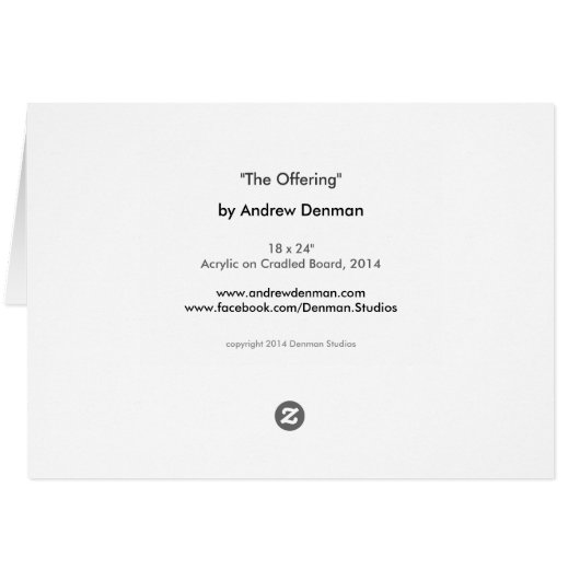 Hornbill Blank Card by Andrew Denman (Back Horizontal)