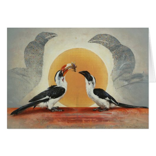 Hornbill Blank Card by Andrew Denman (Front Horizontal)