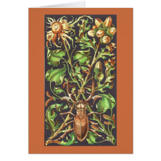 Horned Beetle in Brown Cards