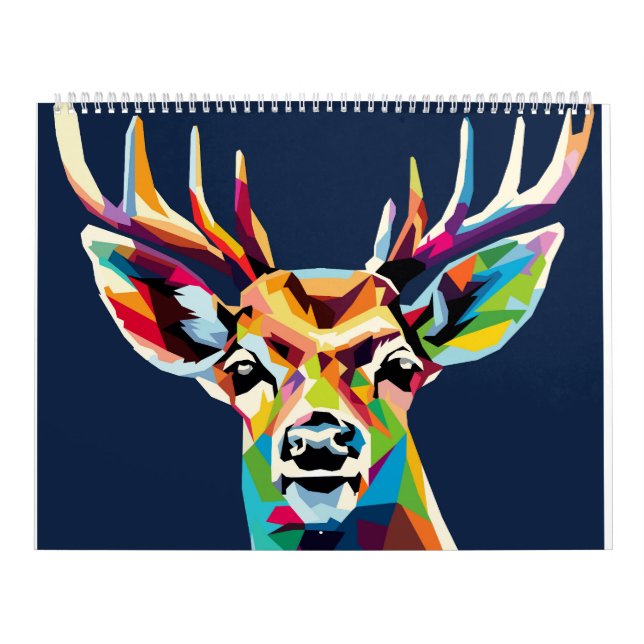 Horned deer pop art calendar (Cover)