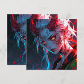 Horned Devil Anime Girl (Front/Back)