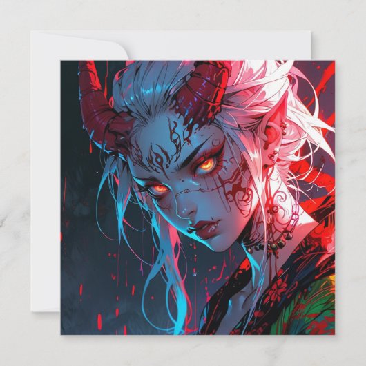 Horned Devil Anime Girl (Front)