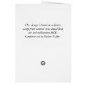 Horned figure rust cards (Back)