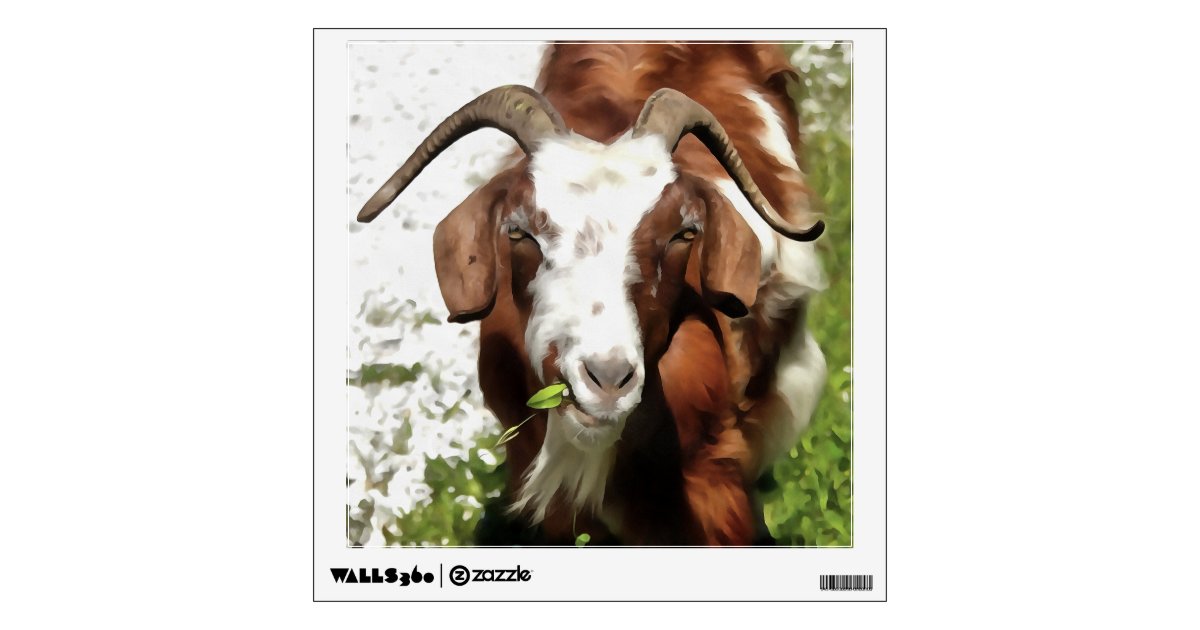 Horned Goat Grazing Wall Sticker
