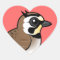 Horned Lark Heart Sticker