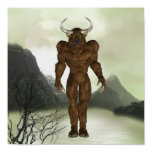 Horned Minotaur Poster