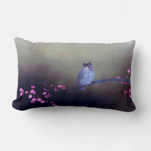 Horned Owl and Plum Blossom, Kobayashi Kokei Lumbar Pillow