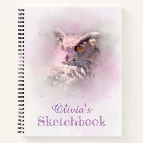 Horned Owl Sketchbook Notebook