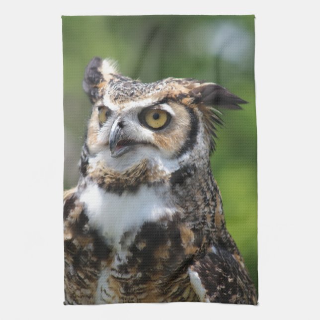 Horned Owl Towel (Vertical)